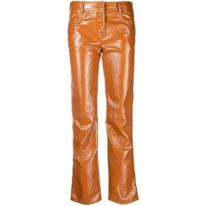 MSGM Vegan Leather Straight Leg Trousers Size XS NWT